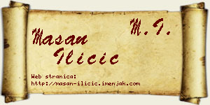 Mašan Iličić vizit kartica
